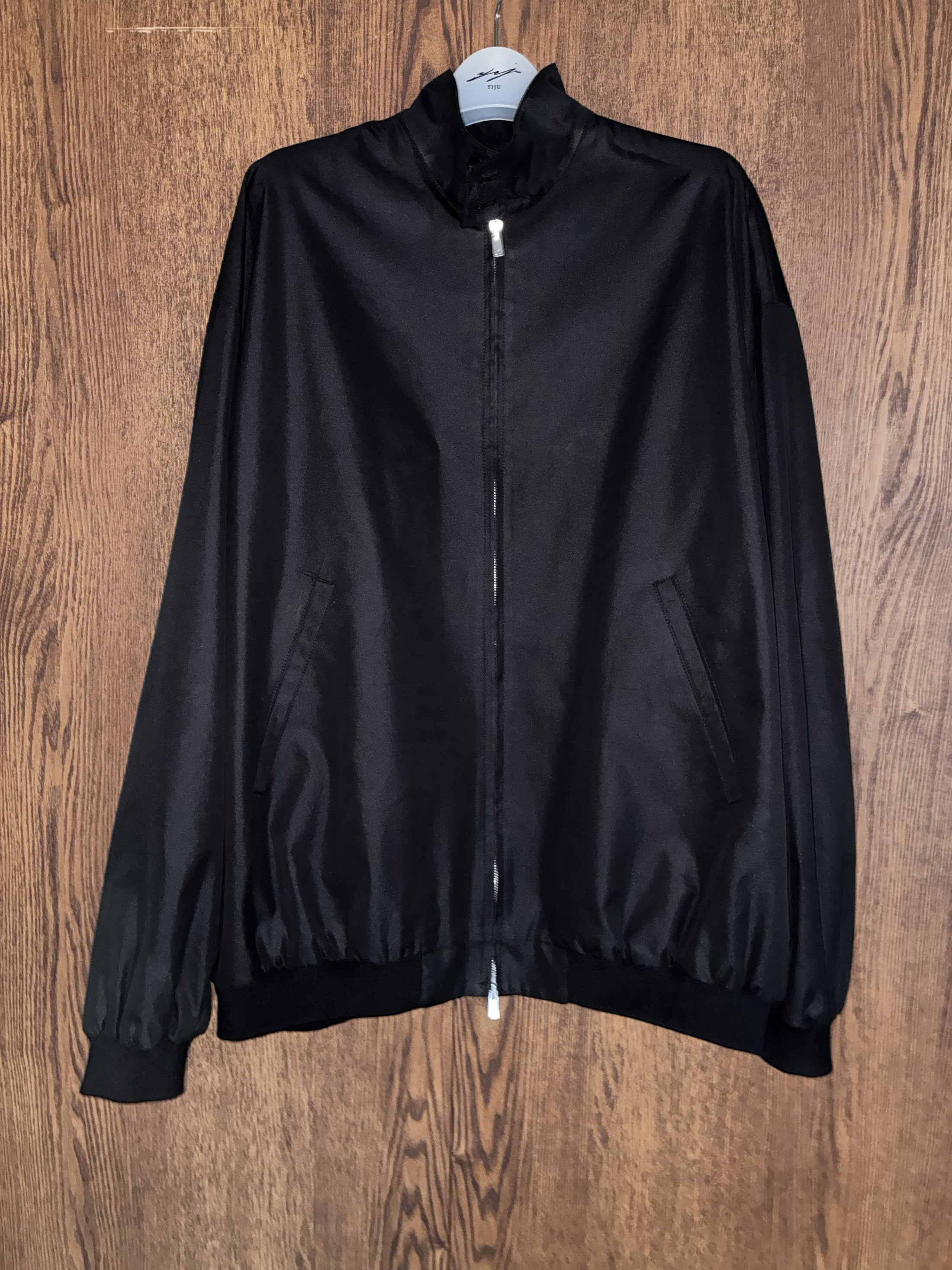 [ORDER MADE] NO-COLLAR ITALIAN LEATHER JACKET black