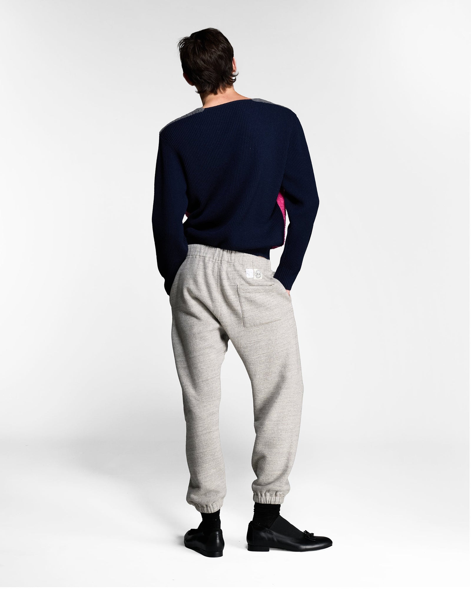 SHIFT-WAIST WIDE-LEG TROUSER black